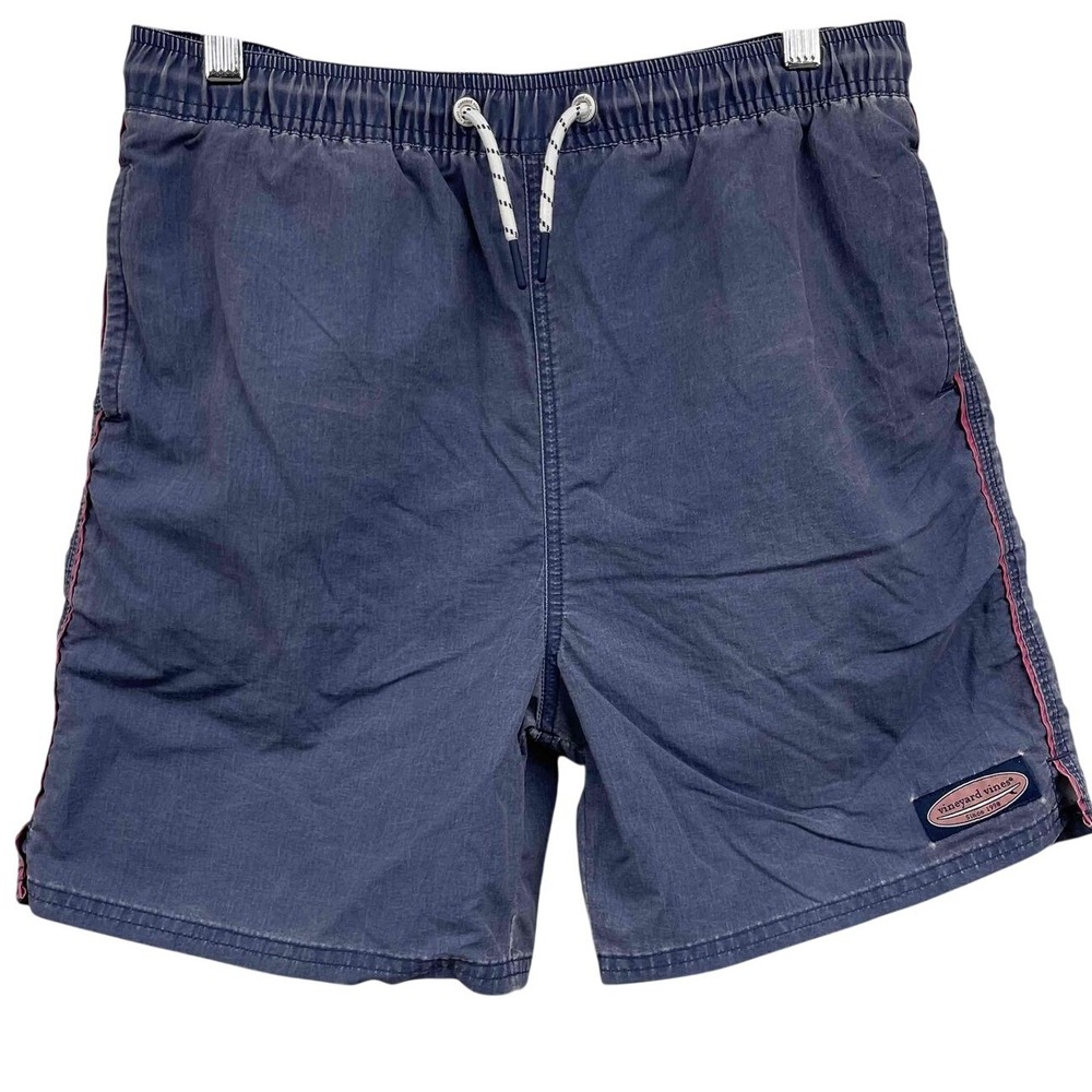 Vineyard Vines Boys XL Navy Blue‎ Swim Trunks Mesh Lined Board Shorts Preppy